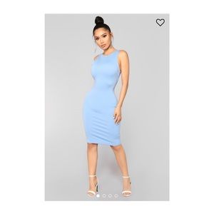 Fashionnova Baby blue dress